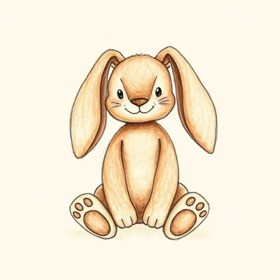 Bashful Patchwork Brown Bunny (Medium)
