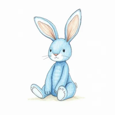 Bashful Navy Bunny Keyring (Tiny)