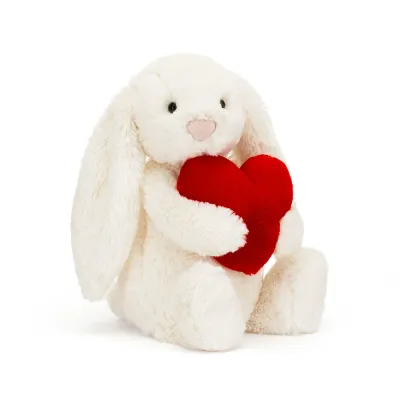 Bashful Red Love Heart Bunny (Medium)