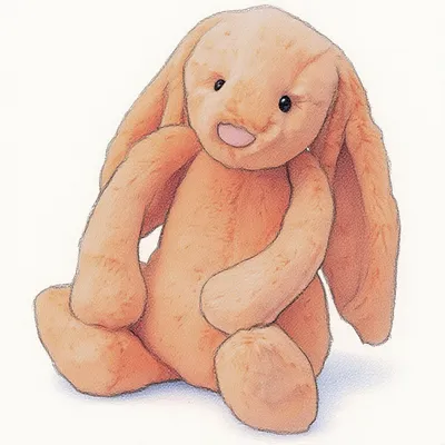 Bashful Peach Bunny – (Medium)