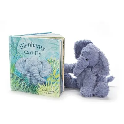 Elephants Can't Fly Book and Fuddlewuddle Elephant (Medium)