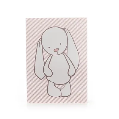 Bashful Bunny Pink Stripes A6 Note Book