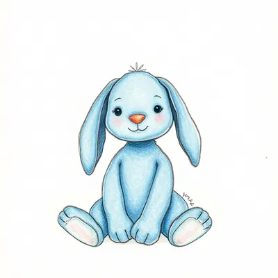 Bashful Blue Bunny Mug