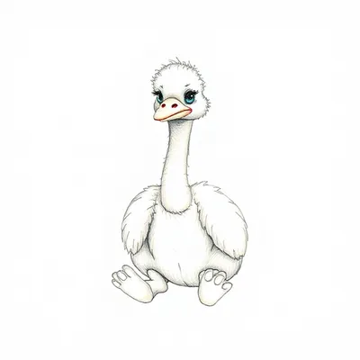 Odette Ostrich (Bag Charm)