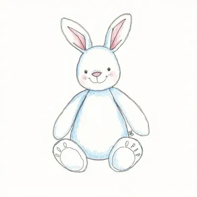 My First Blue Bunny Soother (Medium)