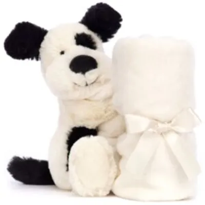 Bashful Black & Cream Puppy Soother
