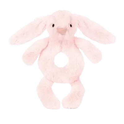 Bashful Bunny Ring Rattle (Pink - Medium)