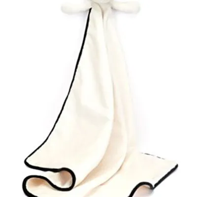 Bashful Black & Cream Puppy Blankie