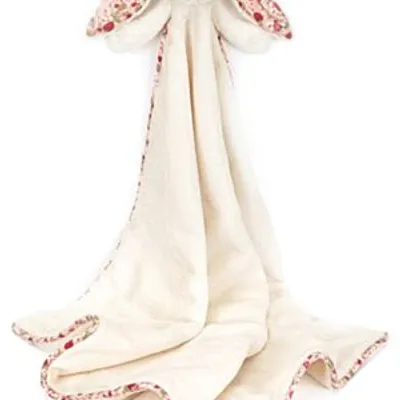 Bashful Blossom Cream Bunny Berry Blankie (Large)
