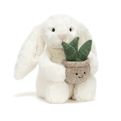 Bunny with Plant (Cream - Large)