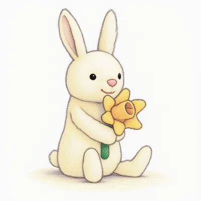 Bobbi Bunny with Daffodil (Medium)