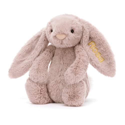 Personalised Bashful Luxe Bunny Rosa (Medium)