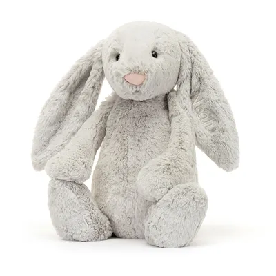 Personalised Bashful Silver Bunny (Huge)