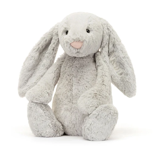 Personalised Bashful Silver Bunny (Huge)