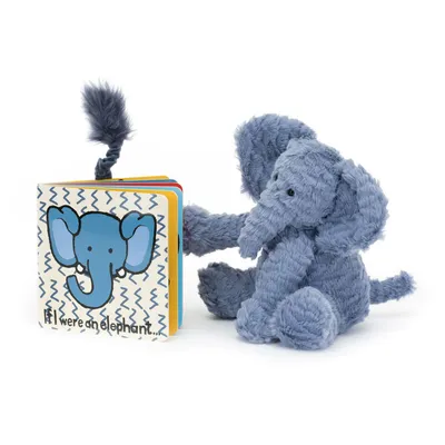 If I Were An Elephant Board Book and Fuddlewuddle Elephant (Medium)