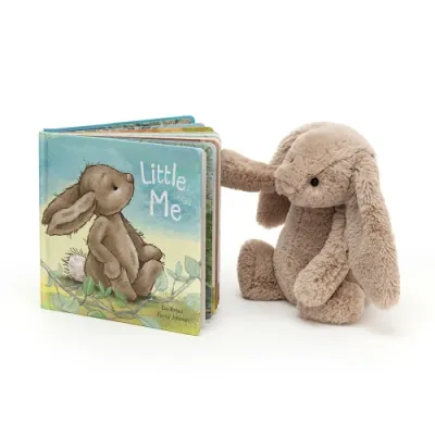 Little Me Book and Bashful Beige Bunny (Medium)