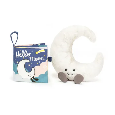 Hello Moon Fabric Book and Amuseables Moon (Medium)