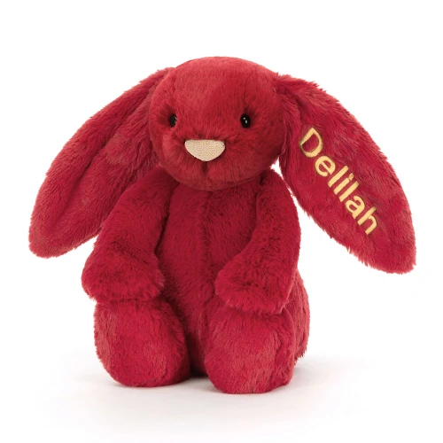 Personalised Bashful Luxe Bunny Scarlett (Medium)