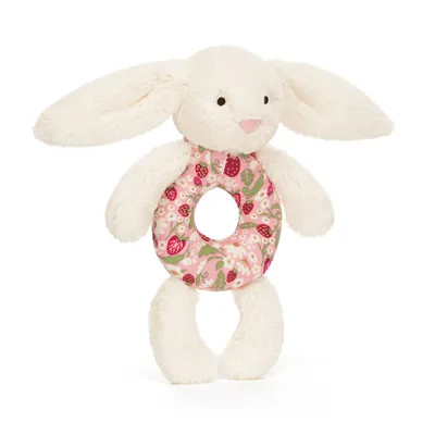Blossom Cream Bunny 'Berry' Ring Rattle