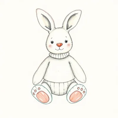 Puddlesea Bunny with Personalised Cream Jumper