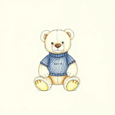 Bartholomew Bear Bouffant with Personalised Navy Jumper