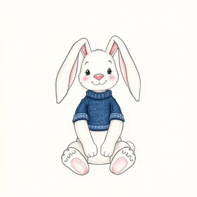 Bashful Tulip Pink Bunny with Personalised Navy Jumper