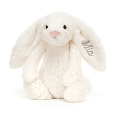 Personalised Bashful Cream Bunny (Medium)