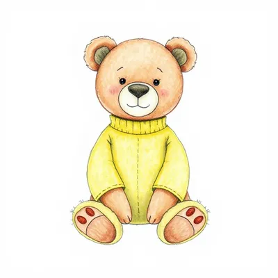 Jumpfer Joy Brown Bear in yellow jumper