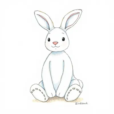 White Smudge Bunny Rabbit White Company Exclusive