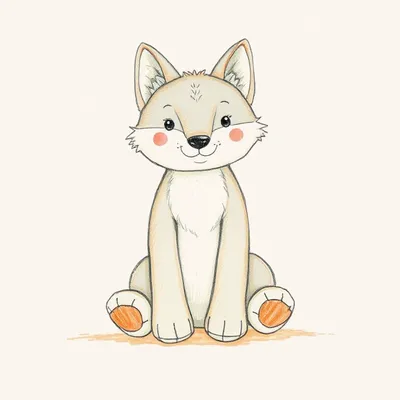Bashful Woodland Babe Willow Wolf (Medium)