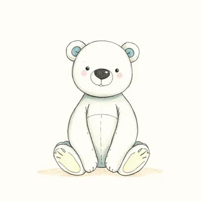 Glitter Pocket Polar Bear