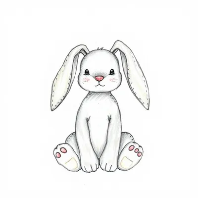 Bashful Charcoal Bunny (Small)