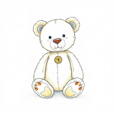 Bartholomew Bear Birthday Cake Pin Badge