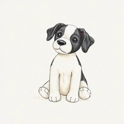 The White Company Black and White Dog