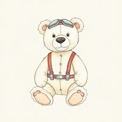 Bartholomew Bear Junior Pilot Airlines Sticker