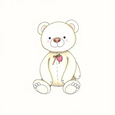 Leola Bear with Strawberry Cake Pin