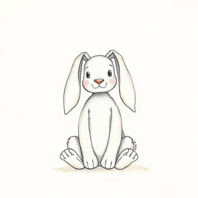Bashful Bunny Pin Badge