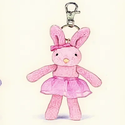 Tutu Lulu Pink Bunny (Keyring)