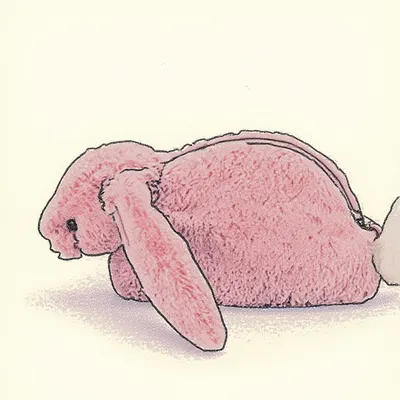 Bashful Tulip Pink Bunny Pouch