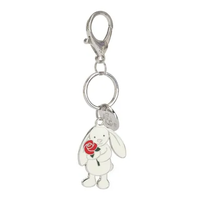 Bunny with Rose (Cream - Keyring)