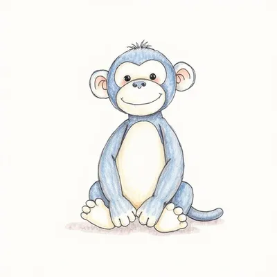 Blueberry Monkey Rattle