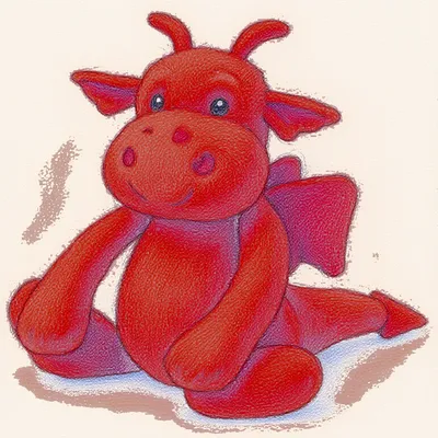 Bashful Dragon Dark (Red)