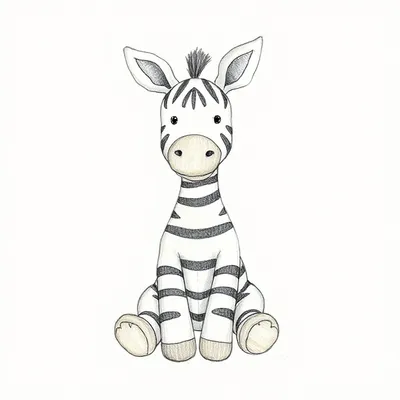 Bashful Zebra (Grey)