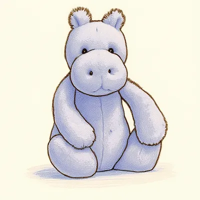 Bashful Hippo (Grey)