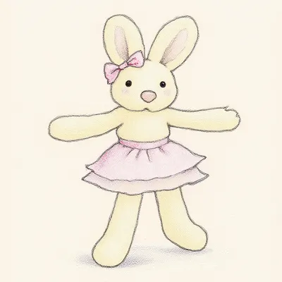 Tutu Lulu Cream & Pink Bunny
