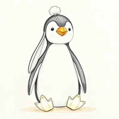 Bashful Bobble Hat Penguin (Navy)