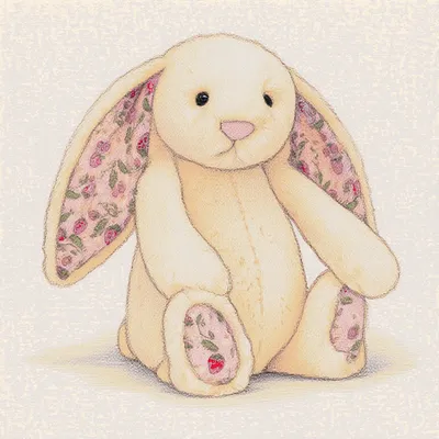 Blossom Cream Bunny 'berry' (Small)