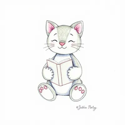 When I Wonder Book and Bashful Grey Kitty Medium