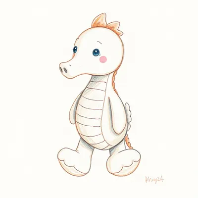 Personalised Sienna Seahorse Soother