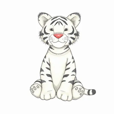 Bashful Snow Tiger with Personalised Cream Jumper